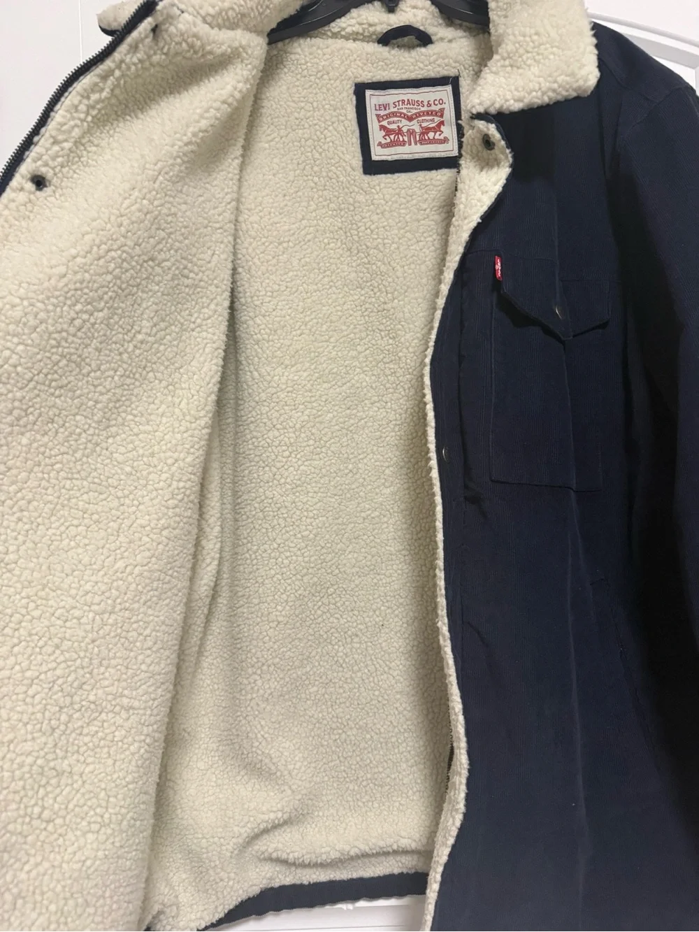 Levi’s Big and Tall Sherpa Lines Corduroy Trucker Jacket